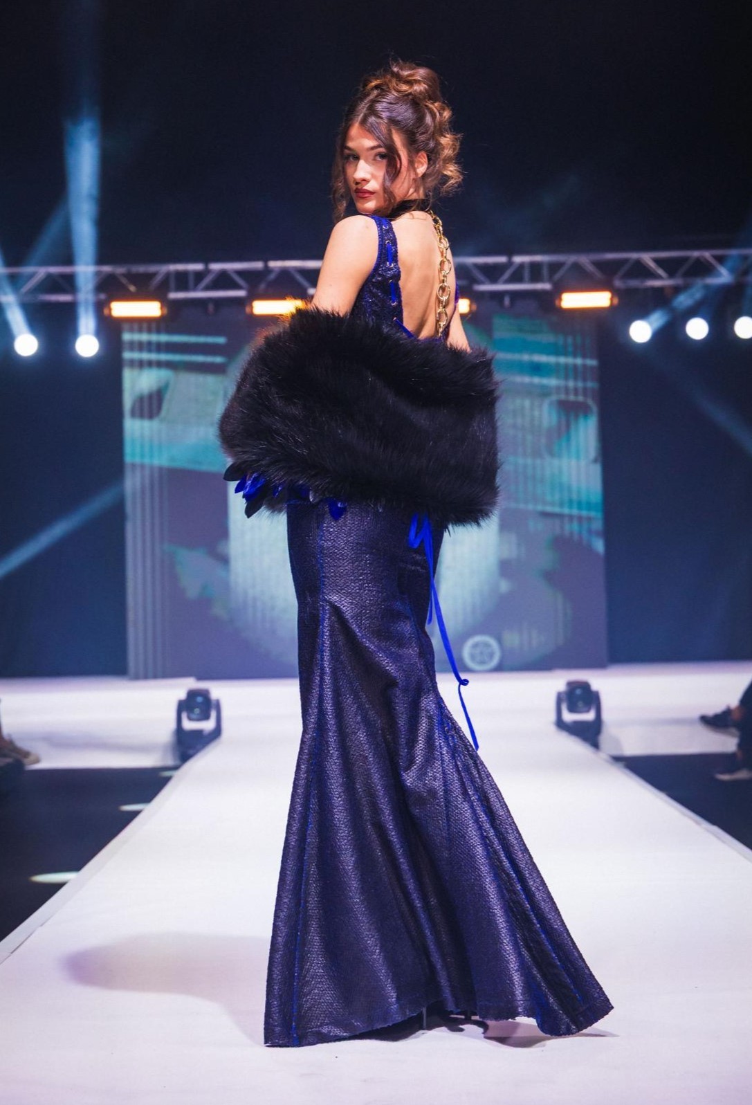 model Beloslava for Code Fashion Runway